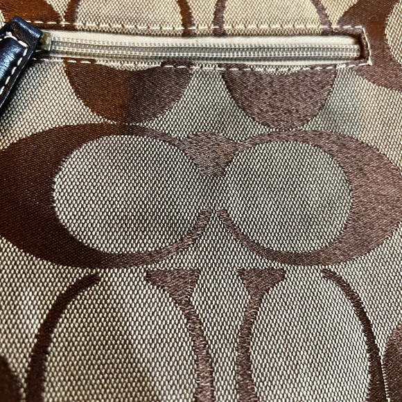 Vintage Coach Brown/Beige Monogram Crossbody Bag - Picture 4 of 13